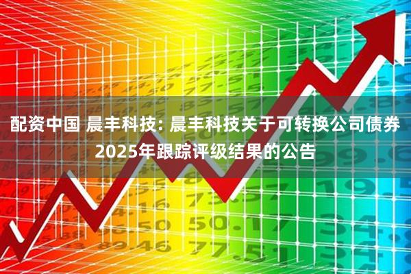 配资中国 晨丰科技: 晨丰科技关于可转换公司债券2025年跟踪评级结果的公告