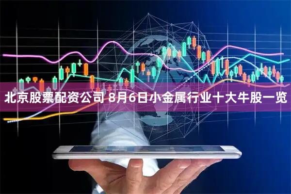 北京股票配资公司 8月6日小金属行业十大牛股一览